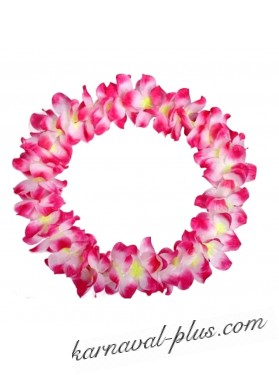 Гавайское ожерелье  бело-розовое