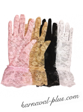  Карнавальные перчатки Гипюр с кружевом, цвета микс