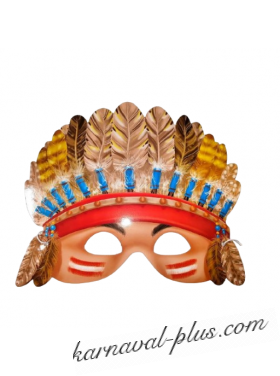 Карнавальная маска Индеец, картон