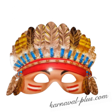 Карнавальная маска Индеец, картон