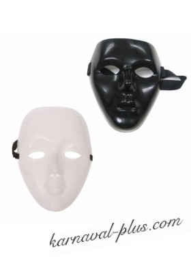 Карнавальная маска Лицо с губами, черная/белая