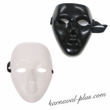 Карнавальная маска Лицо с губами, черная/белая