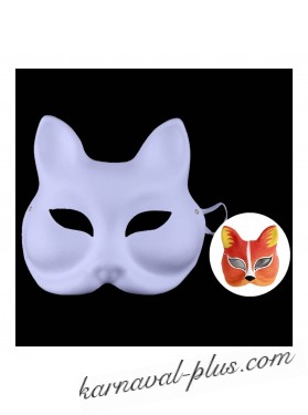 Карнавальная маска Лисичка под роспись, папье-маше