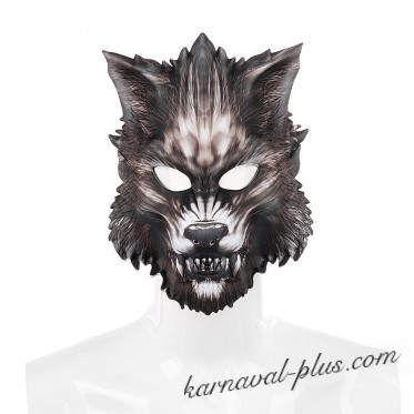 Карнавальная полумаска Волк с клыками