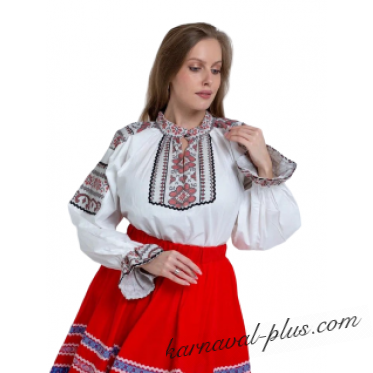 Русско-народная рубаха-вышиванка-женская (черный орнамент)