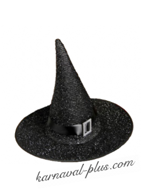 Карнавальная шляпа Гламурная Ведьмочка с брошкой