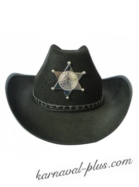 Карнавальная шляпа Полицейский/Шериф, цвет черный