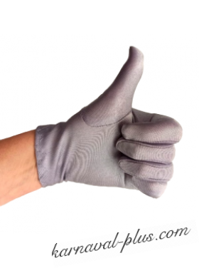 Карнавальные перчатки, цвет серый