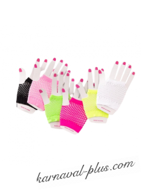 Карнавальные перчатки сеточка, набор 2 шт, цвета МИКС