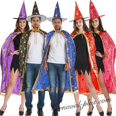 Карнавальный костюм со звездами/звездочета, взрослый 120см, цвета микс