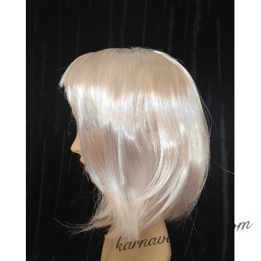 Карнавальный парик каре,цвет белый