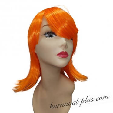 Карнавальный парик Каре с челкой, цвет рыжий