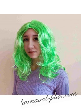 Карнавальный парик кудри без челки, цвет зеленый