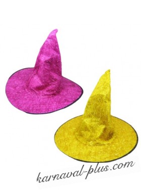 Карнавальный колпак мохнатый, желтый/фиолетовый