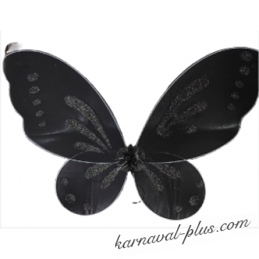 Крылья Бабочки/Феи с блестками большие, цвет черный
