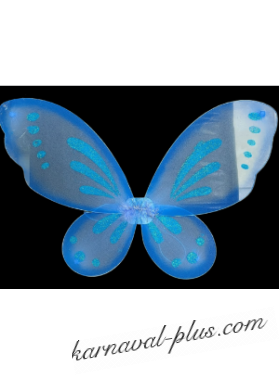Крылья Бабочки/Феи с блестками большие, цвет голубой