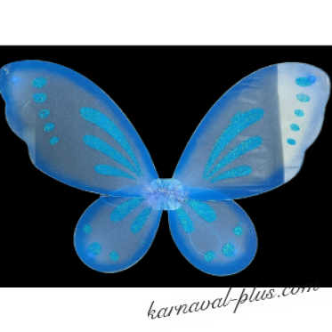 Крылья Бабочки/Феи с блестками большие, цвет голубой