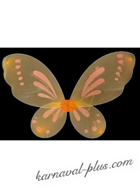 Крылья Бабочки/Феи с блестками большие, цвет оранжевый