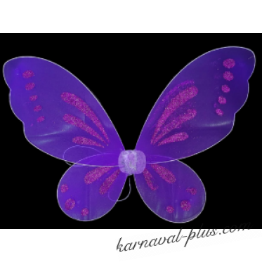 Крылья Бабочки/Феи с блестками большие, цвет темно-фиолетовый