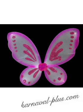 Крылья Бабочки/Феи с блестками большие, цвет ярко-розовый