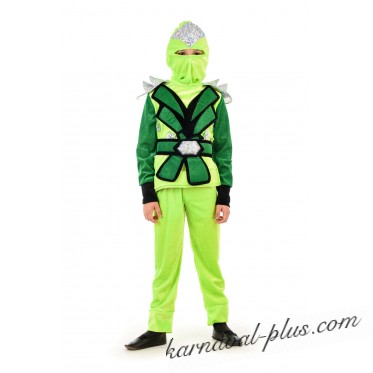 Карнавальный костюм Ниндзяго Зейн (зеленый цвет)