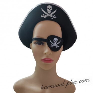 Карнавальная шляпа-Пират с черепом, детская