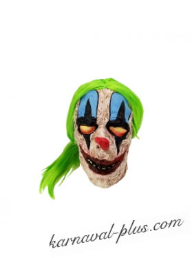 Маска Злой Клоун с зелеными волосами
