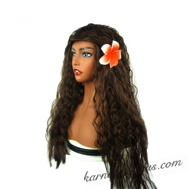 Гавайский парик с цветком 