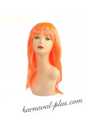 Карнавальный парик Красотка-прямой с челкой, цвет оранжевый