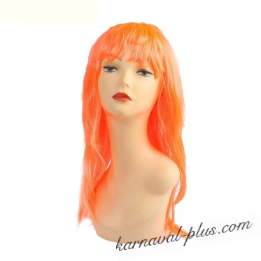 Карнавальный парик Красотка-прямой с челкой, цвет оранжевый