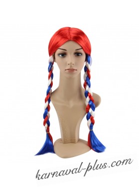 Карнавальный парик Россиянка с косами