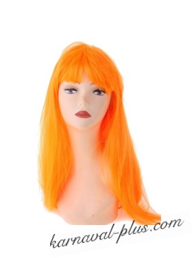Парик длинные прямые волосы оранжевые