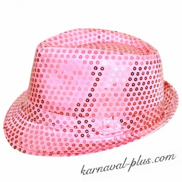 Карнавальная шляпа Диско розовая