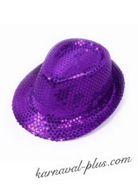 Карнавальная шляпа Диско фиолетовая 